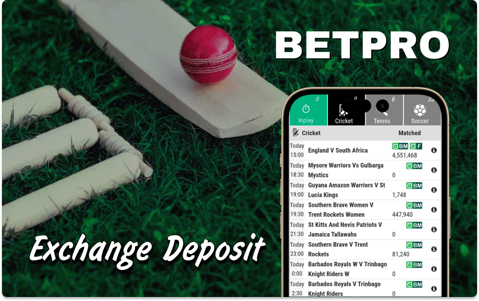 betpro exchange deposit